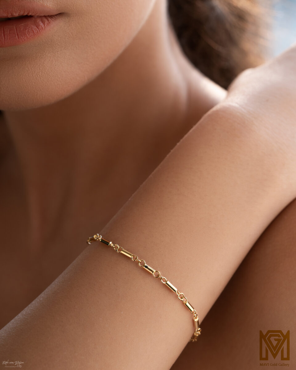دستبند طلا پروفیل و حلقه مدل - ماوی گلد گالری