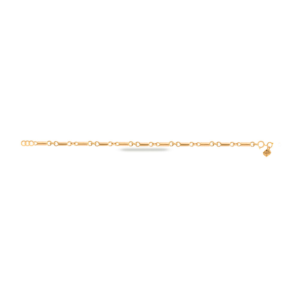 دستبند طلا پروفیل و حلقه - ماوی گلد گالری