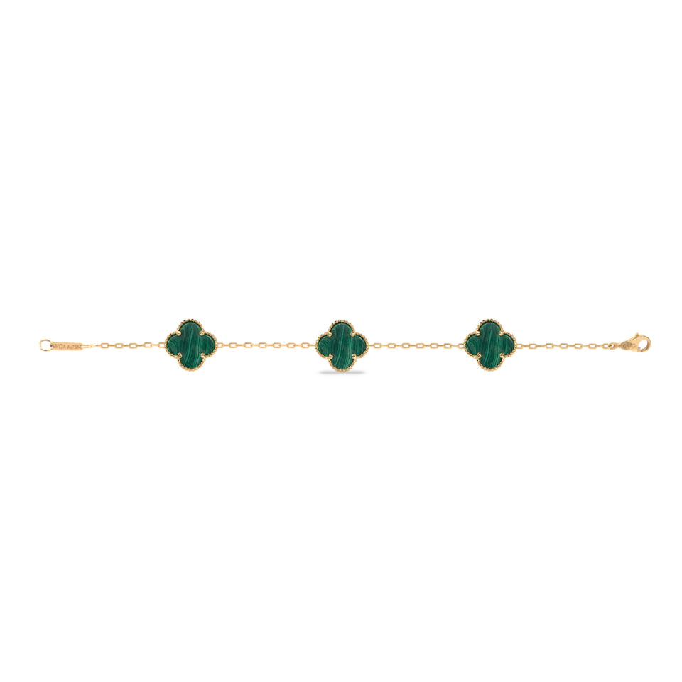 دستبند طرح ونکلیف سبز سه تایی - ماوی گلد گالری