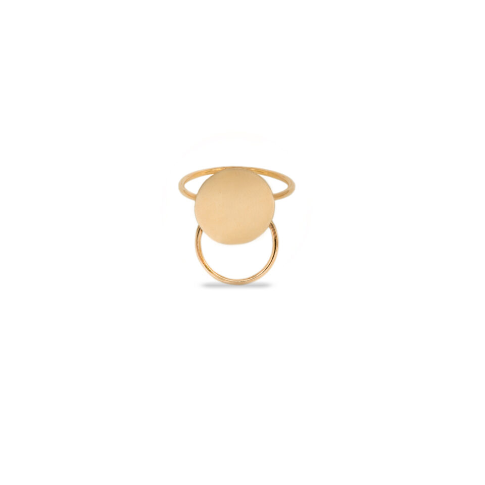 انگشتر طلا دایره و حلقه - ماوی گلد گالری