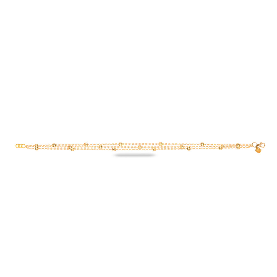 دستبند طلا سه رج البرناردو - ماوی گلد گالری