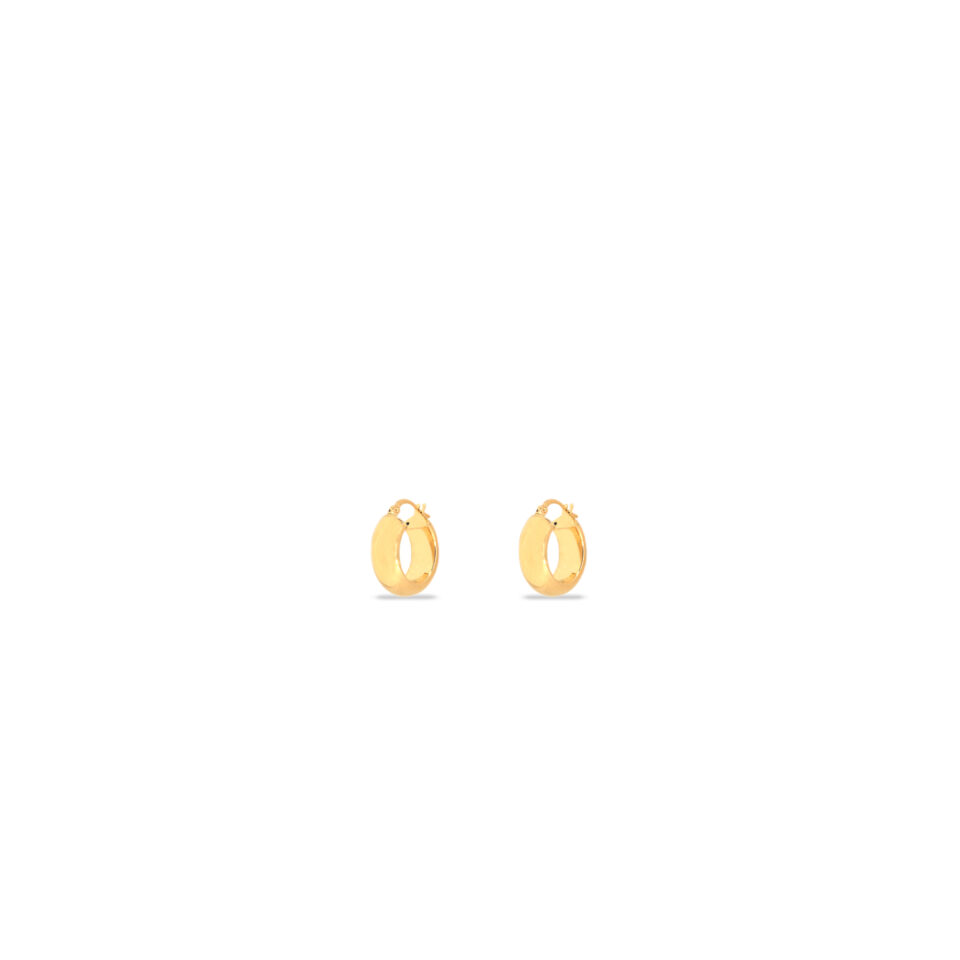 گوشواره طلا حلقه ای دامله - ماوی گلد گالری