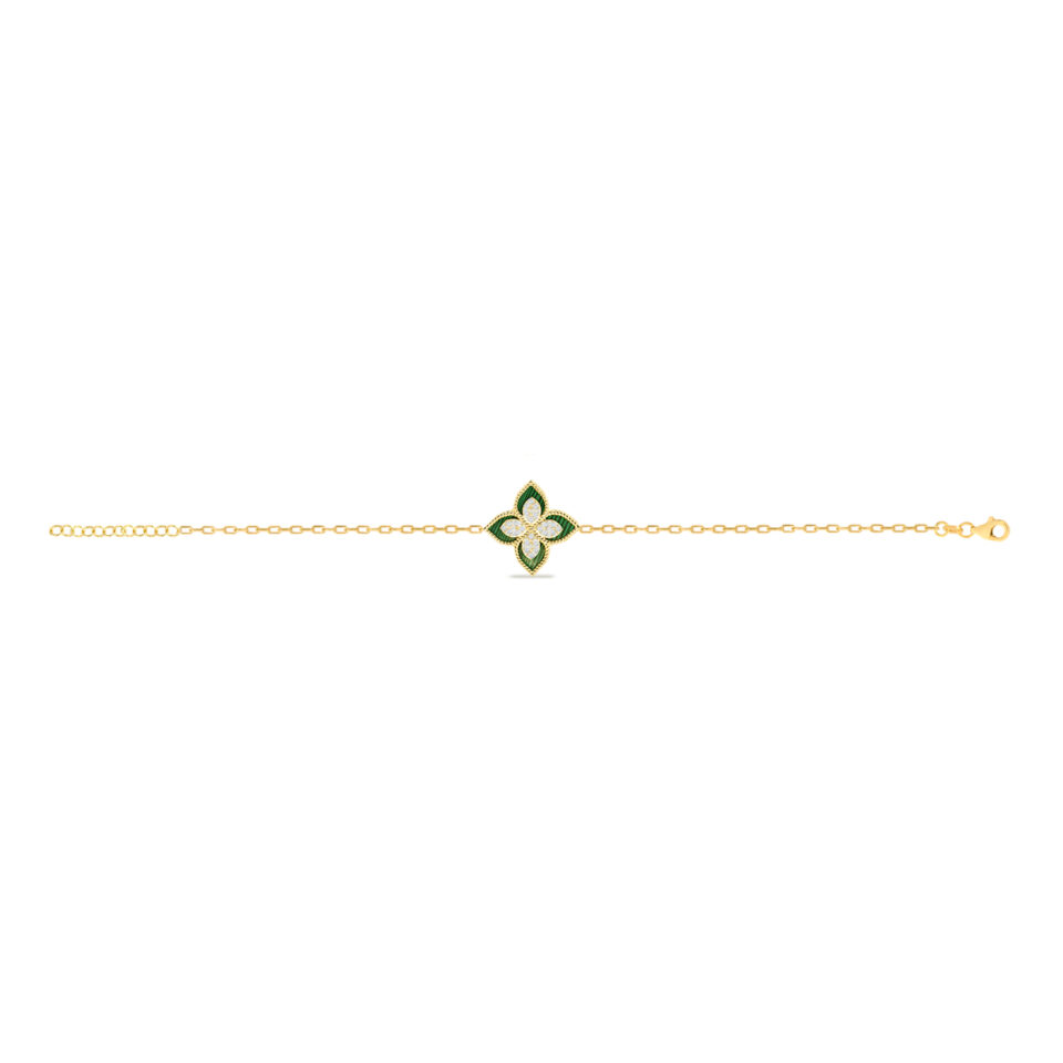 دستبند طلا روبرتوکوین سبز - ماوی گلد گالری