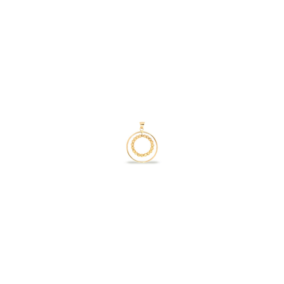پلاک طلا دو دایره البرناردو - ماوی گلد گالری