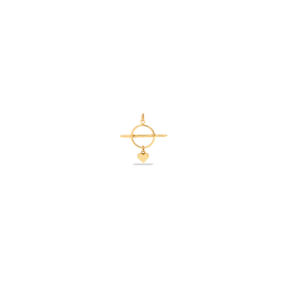 پلاک طلا خط و قلب - ماوی گلد گالری