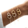 دستبند طلا دو حلقه البرناردو مدل - ماوی گلد گالری