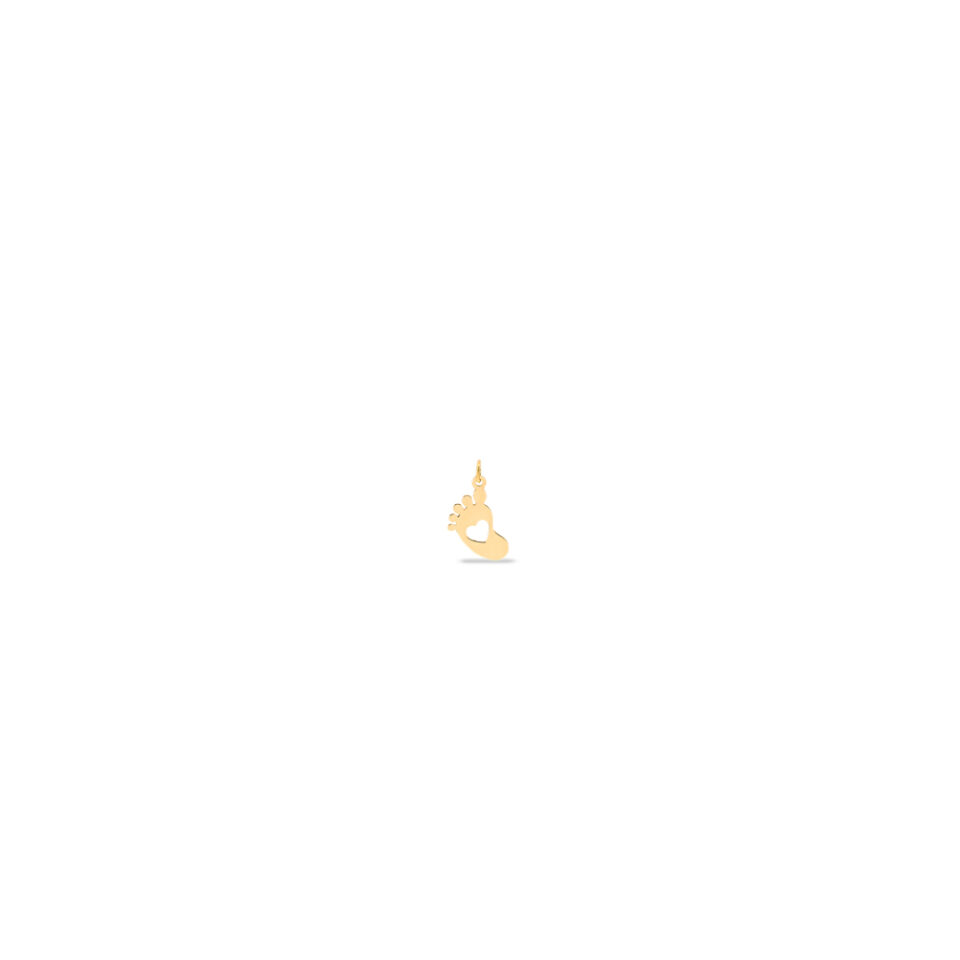 پلاک طلا ردپا و قلب - ماوی گلد گالری