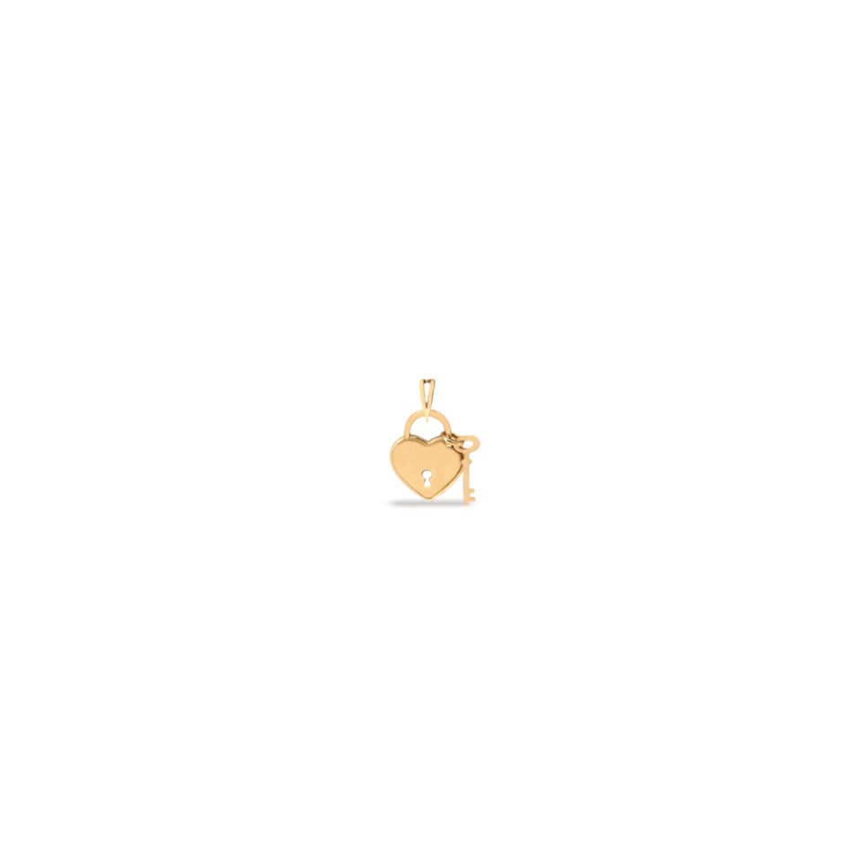 پلاک طلا قلب و قفل تیفانی توپر - ماوی گلد گالری