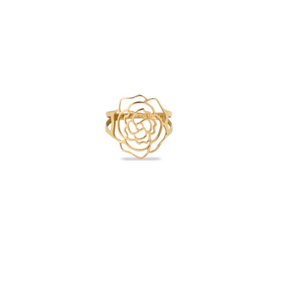 انگشتر طلا گل رز - ماوی گلد گالری