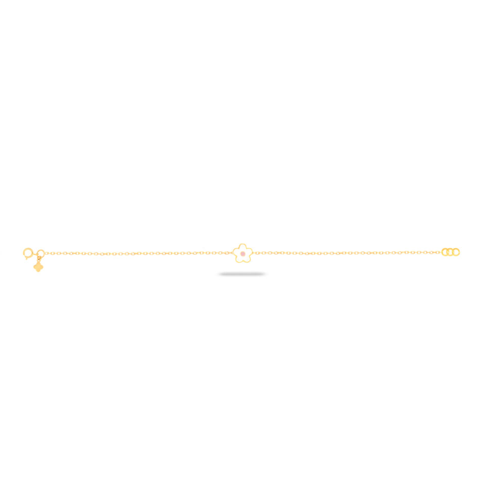 دستبند طلا شکوفه - ماوی گلد گالری