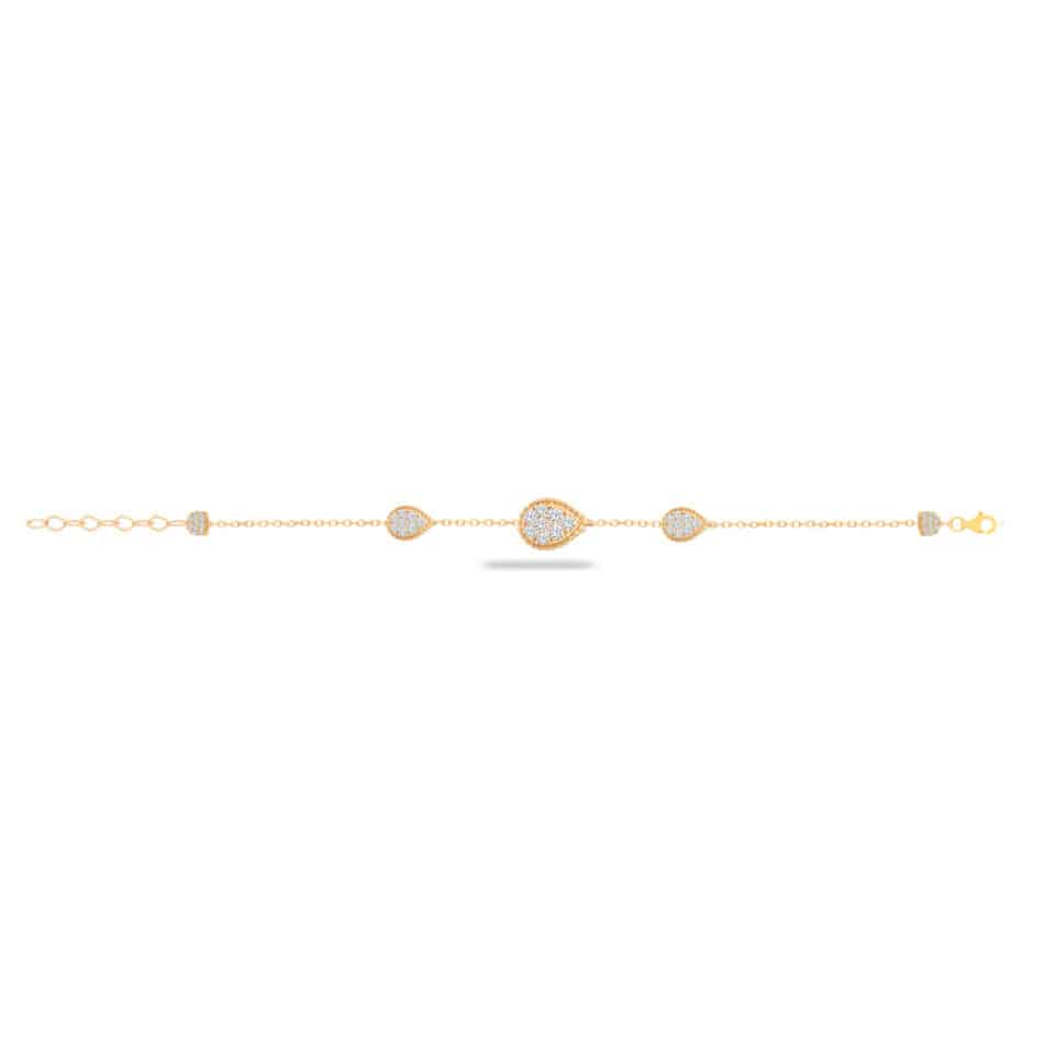 دستبند طلا بوشرون 3 تایی - ماوی گلد گالری
