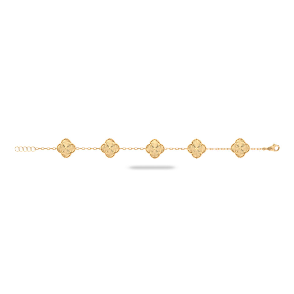 دستبند طلا طرح ونکلیف الحمبرا 5 تایی - ماوی گلد گالری