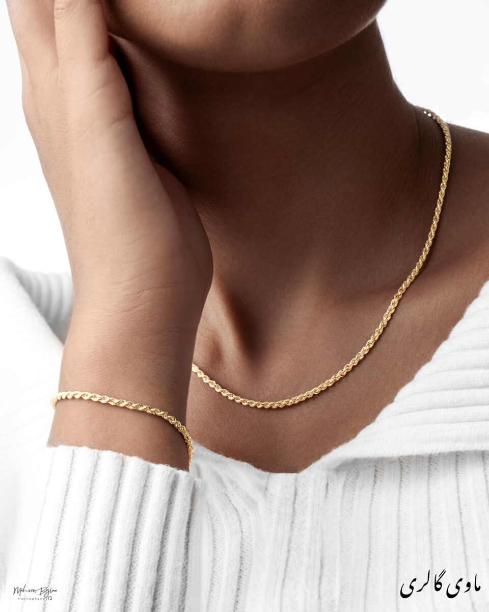 دستبند طلا طنابی1 مدل - ماوی گلد گالری