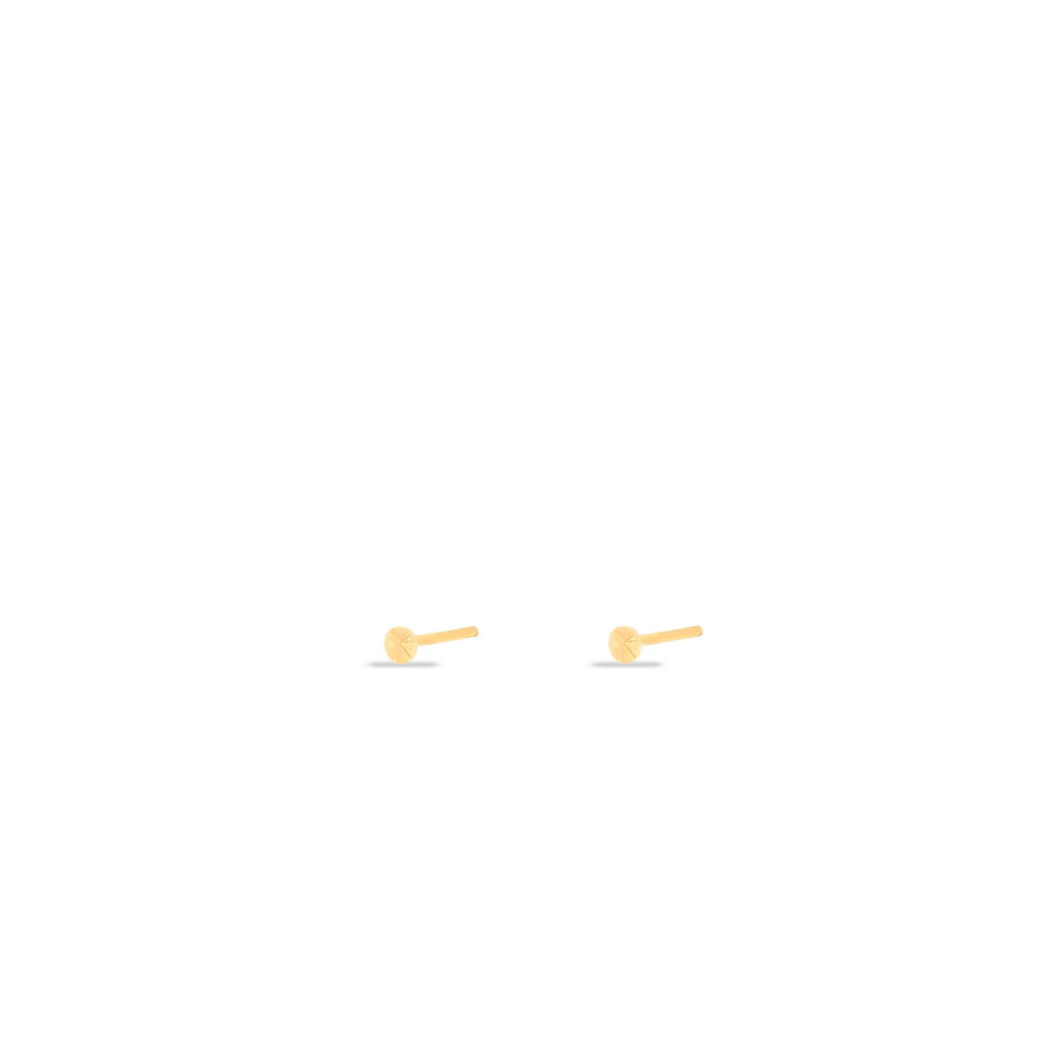گوشواره طلا میخی دایره الحمبرا ریز - ماوی گلد گالری