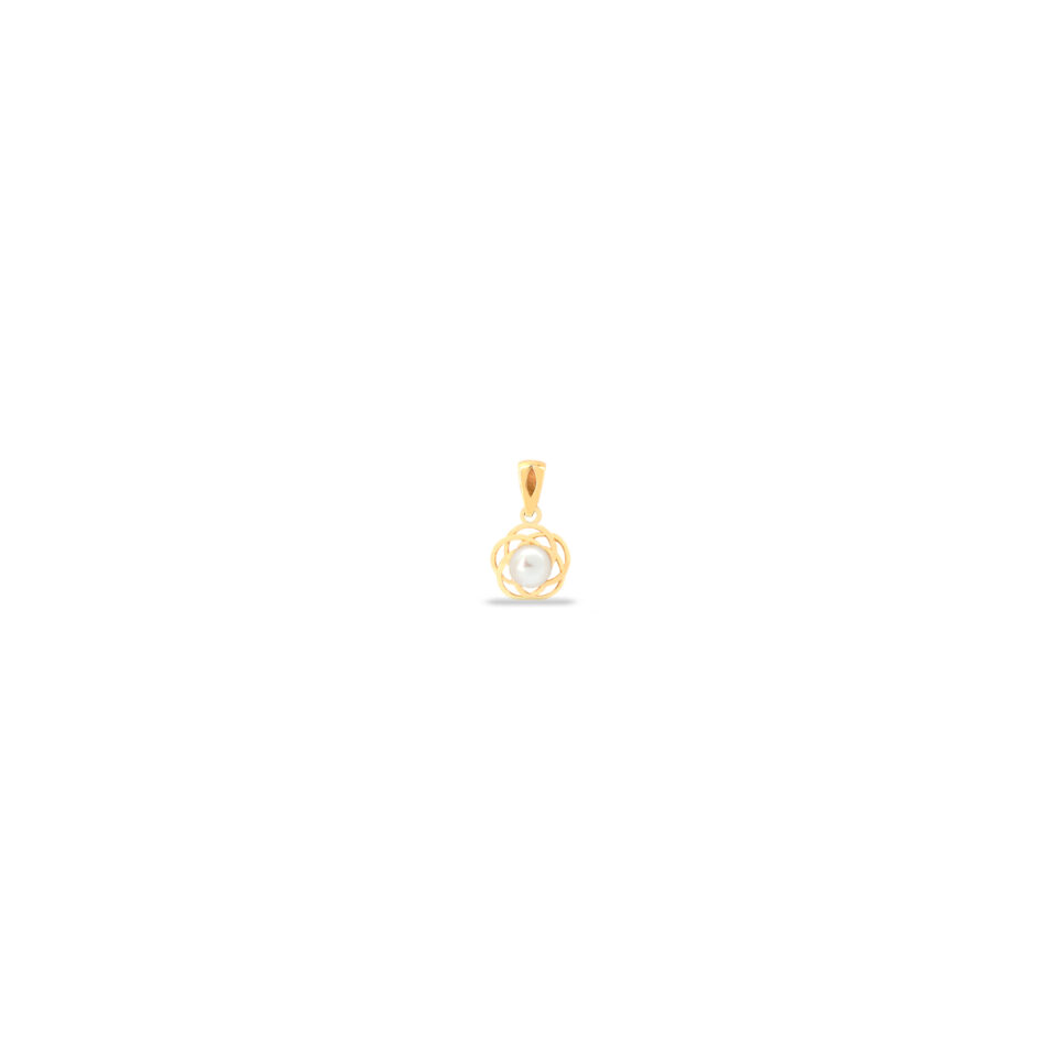 پلاک طلا گل مروارید - ماوی گلد گالری