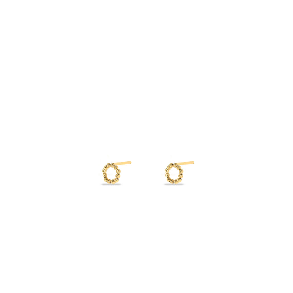 گوشواره طلا میخی دایره البرناردو گلد 0.5 - ماوی گلد گالری