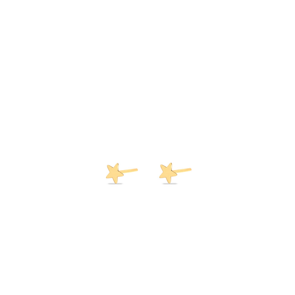 گوشواره طلا میخی ستاره ساده - ماوی گلد گالری