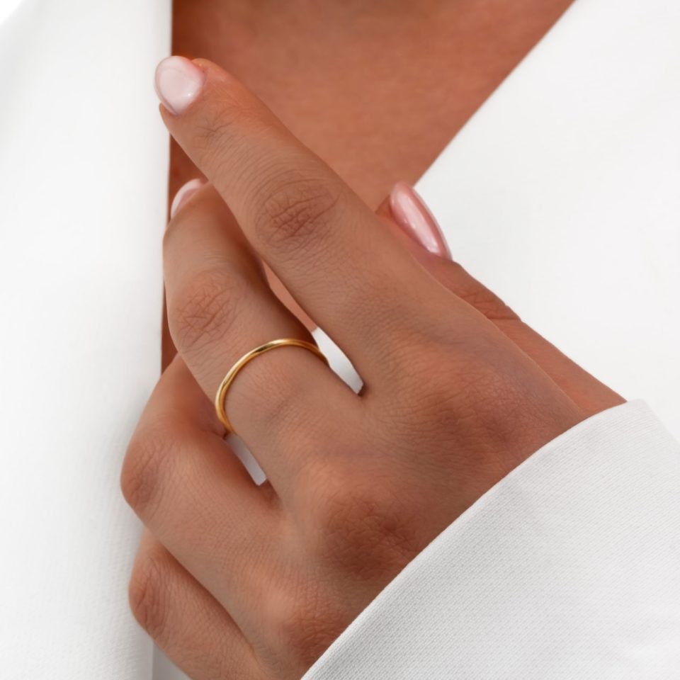 خرید انگشتر طلا تسمه پیچ