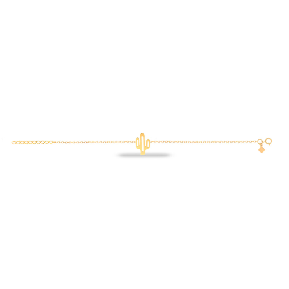 دستبند طلا کاکتوس لیزری - ماوی گلد گالری