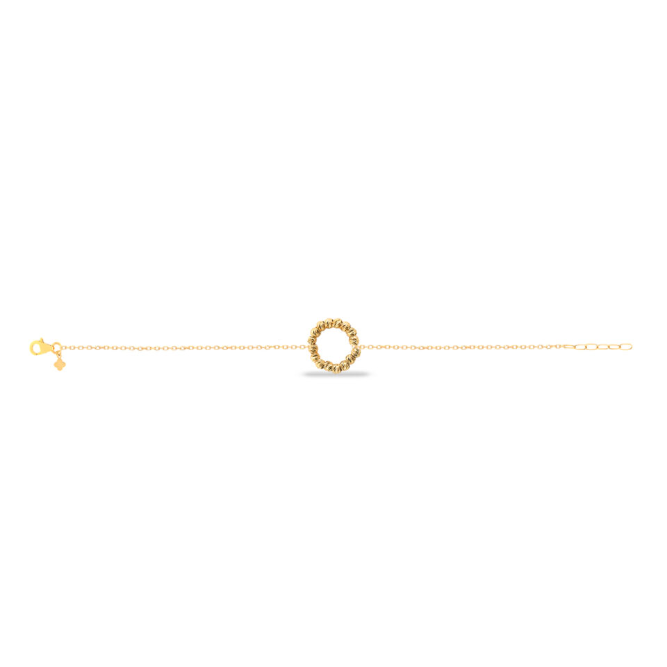 دستبند طلا دایره البرناردو گلد1 - ماوی گلد گالری