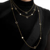 گردنبند طلا ونکلیف توخالی لیزری مدل - ماوی گلد گالری