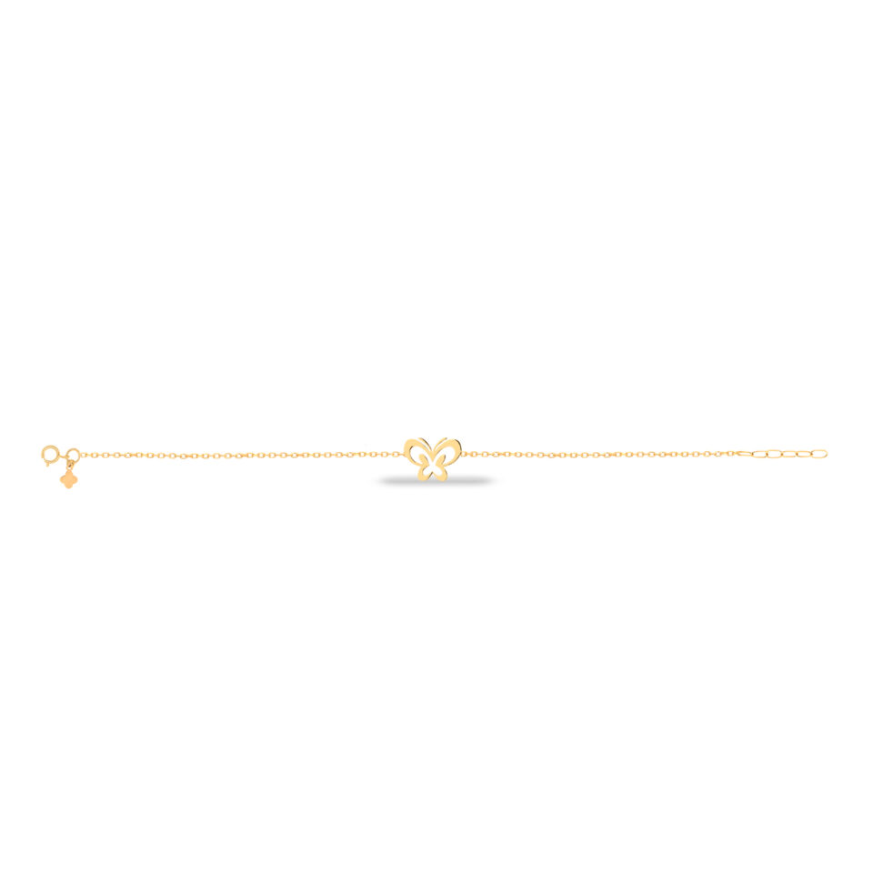 دستبند طلا شاپرک لیزری - ماوی گلد گالری