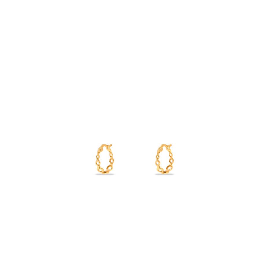گوشواره طلا کلیپسی زنجیری - ماوی گلد گالری