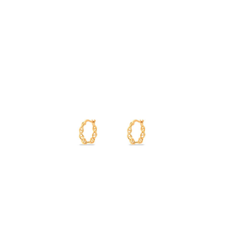 گوشواره طلا کلیپسی هرمس پیوسته 1 - ماوی گلد گالری