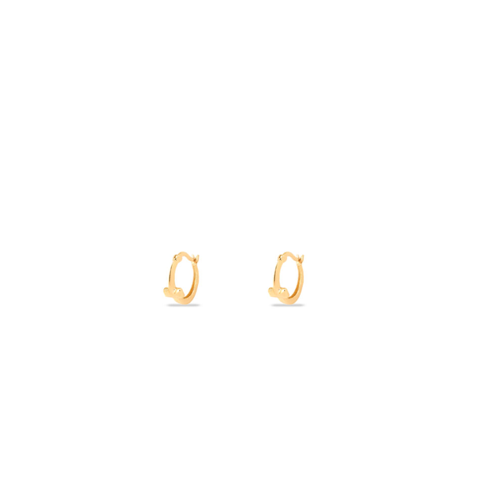 گوشواره طلا کلیپسی طرح تیفانی ساده - ماوی گلد گالری