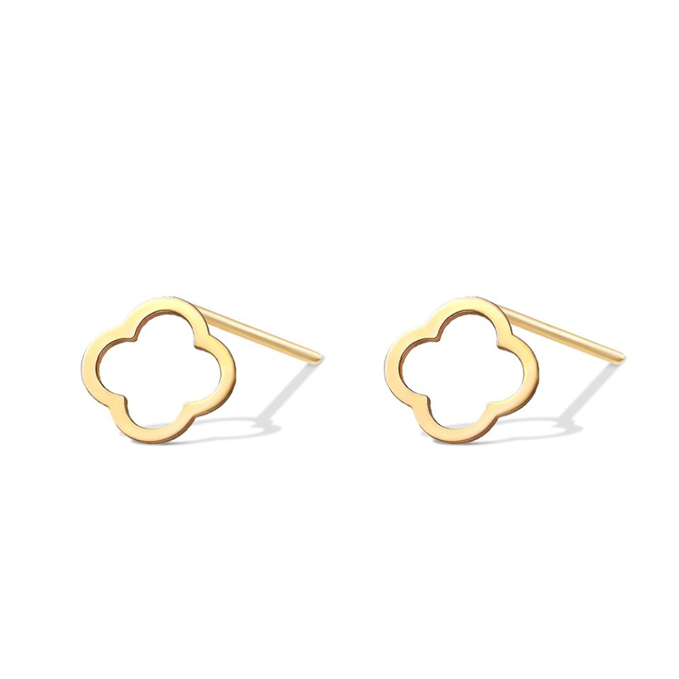 خرید گوشواره طلا میخی ونکلیف توخالی