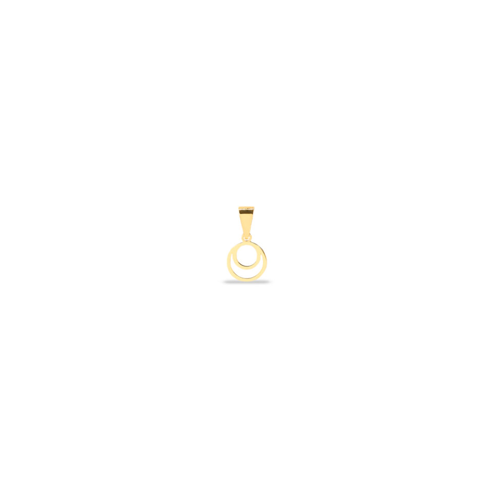 پلاک طلا دو دایره لیزری - ماوی گلد گالری