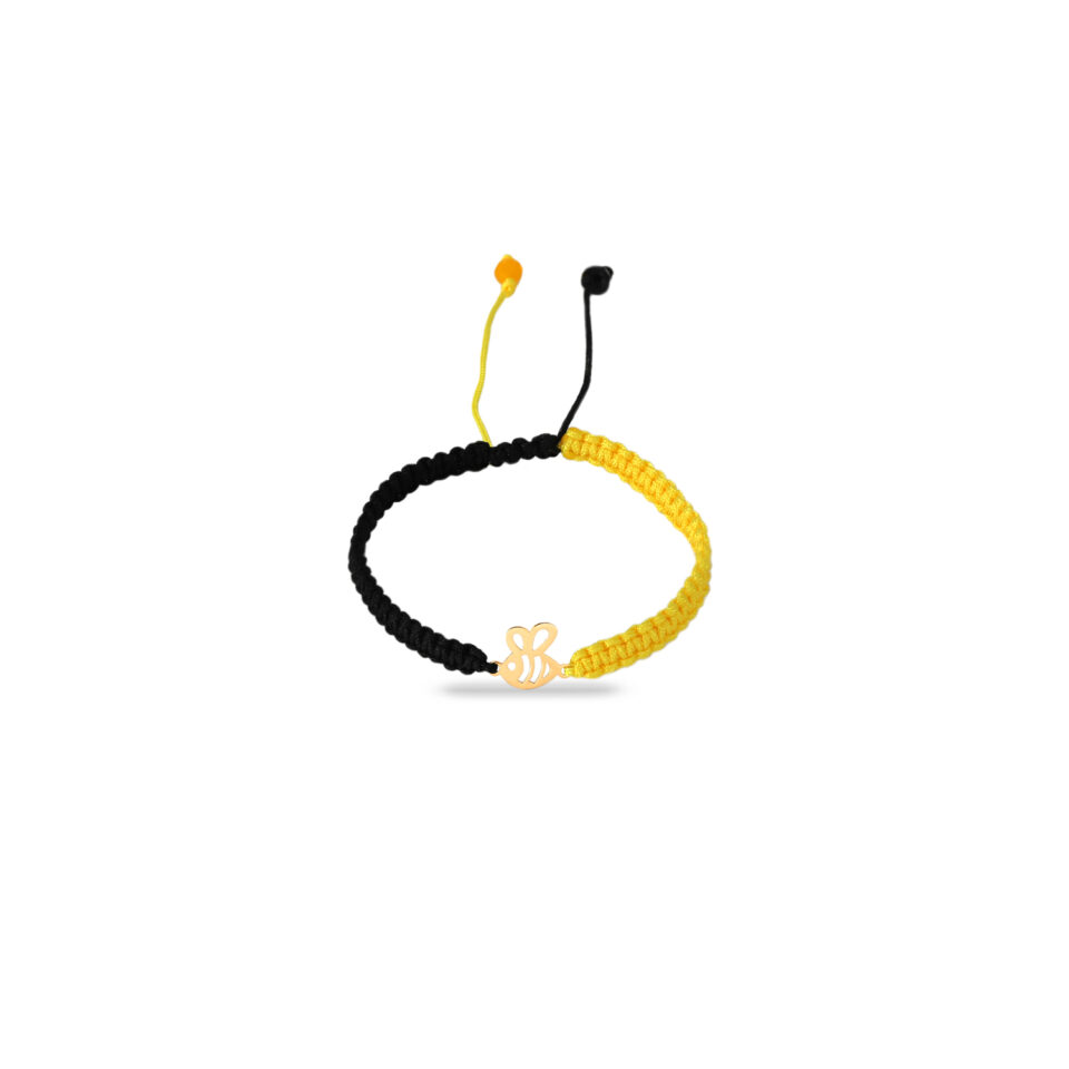 دستبند طلا زنبور لیزری - ماوی گلد گالری