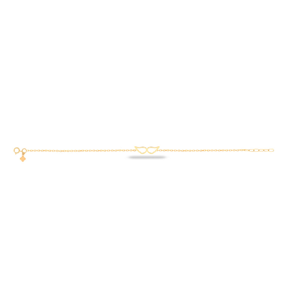 دستبند طلا بال لیزری - ماوی گلد گالری