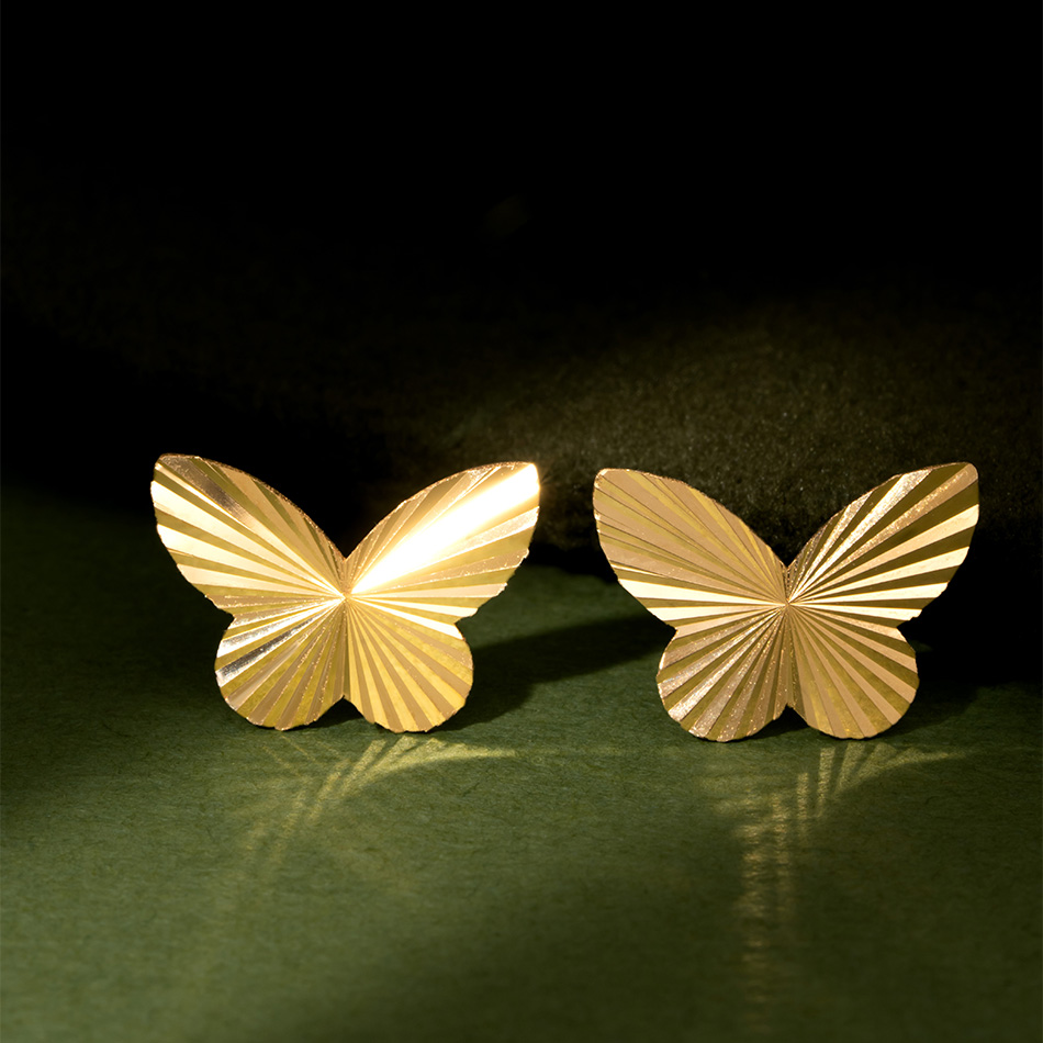 خرید گوشواره طلا میخی پروانه الحمبرا 1