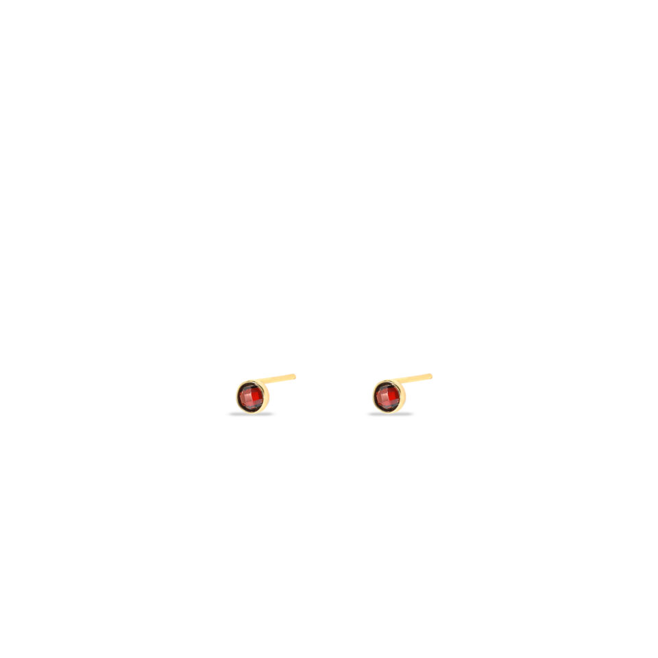 گوشواره طلا مارکو دایره قرمز - ماوی گلد گالری