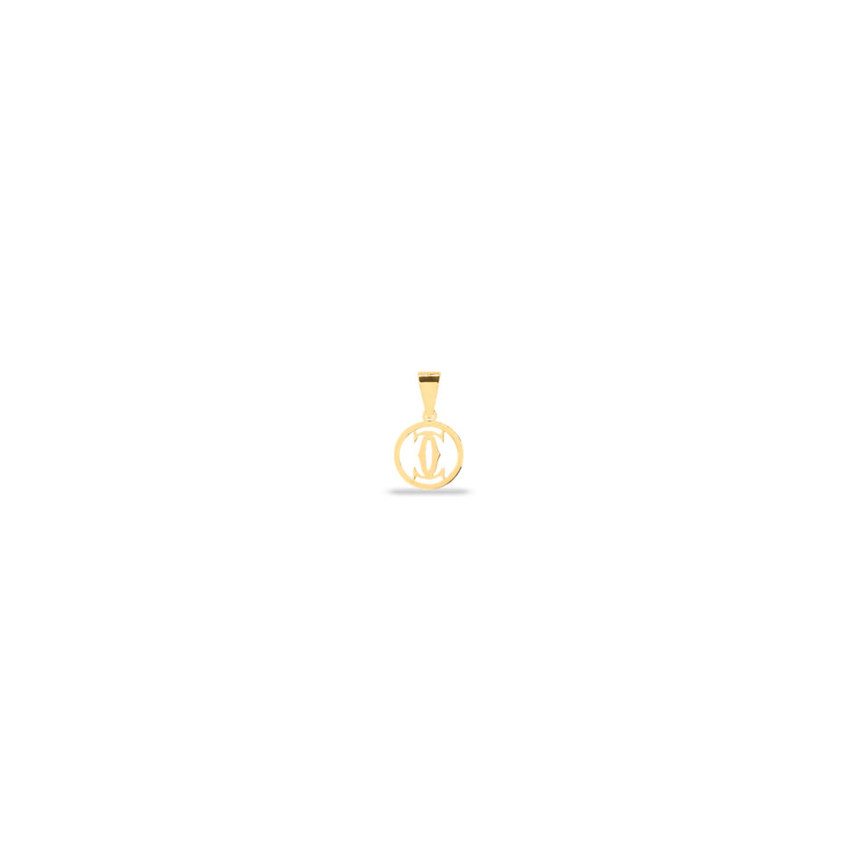 پلاک طلا دایره کارتیه لیزری - ماوی گلد گالری