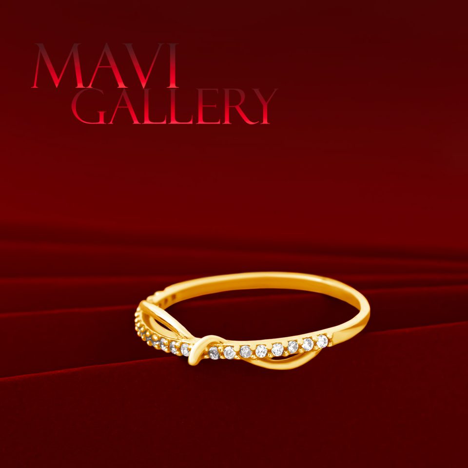 خرید انگشتر طلا پیچ ساده و نگین