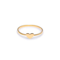 انگشتر طلا رینگ و قلب ساده - ماوی گلد گالری