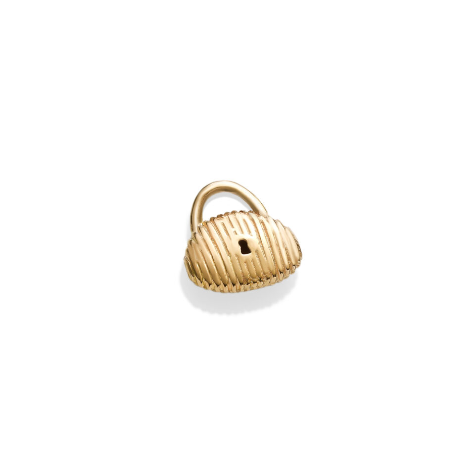 پلاک طلا قفل تراشدار - ماوی گلد گالری