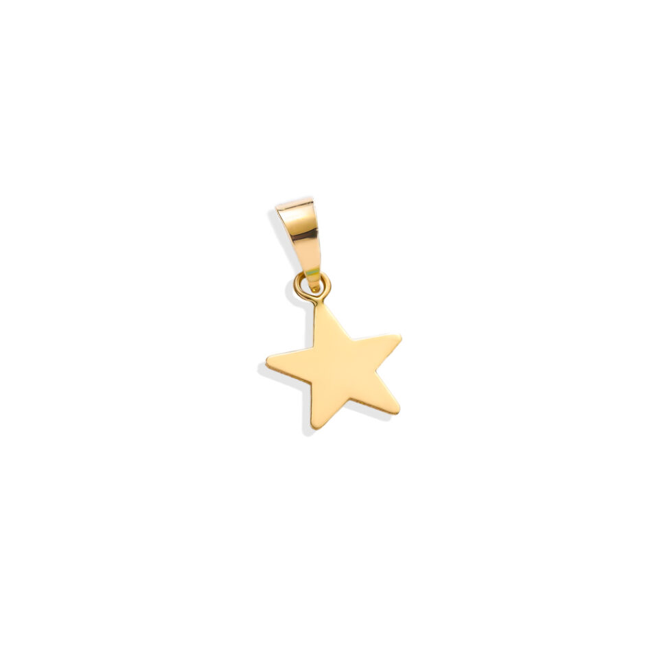 پلاک طلا ستاره توپر متوسط - ماوی گلد گالری