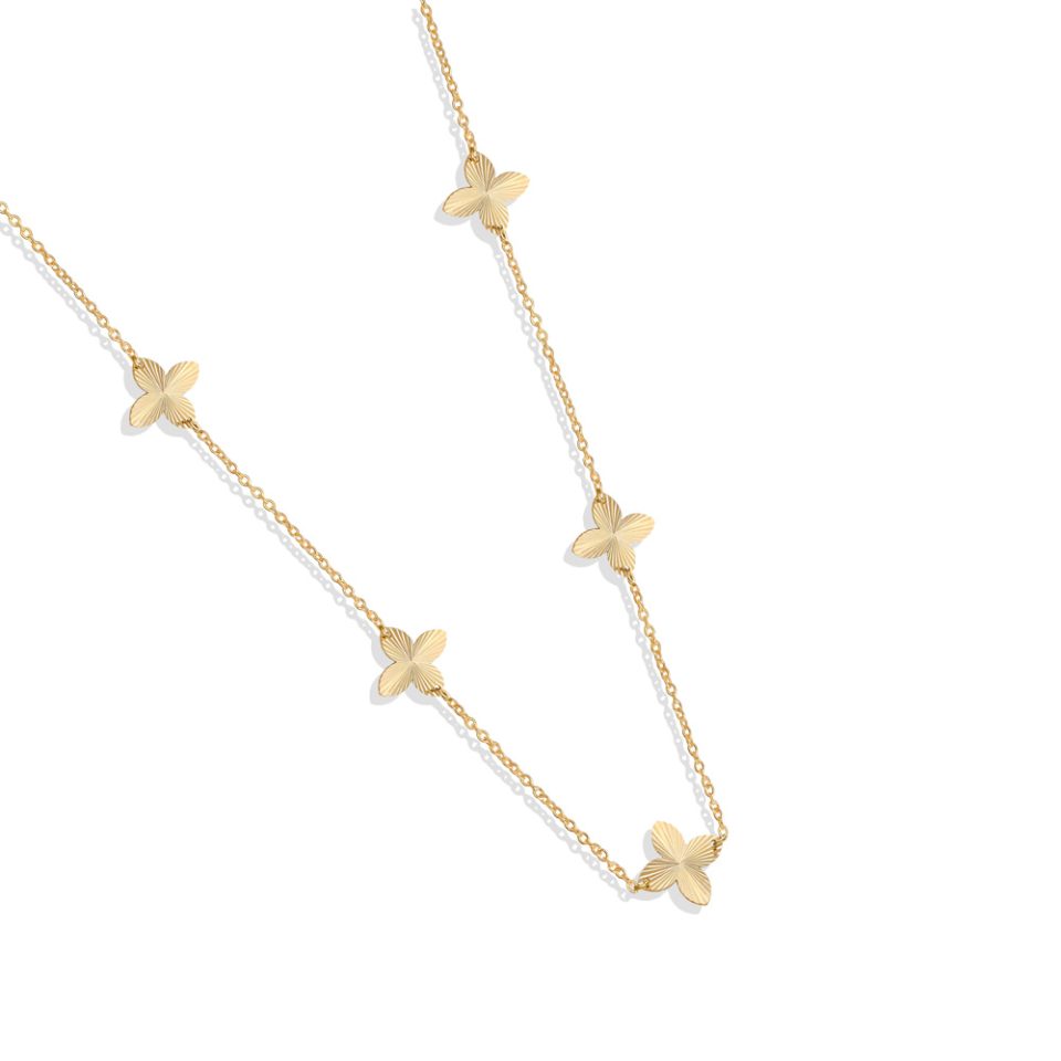 خرید گردنبند طلا روبرتو الحمبرا تراشدار تخت 5