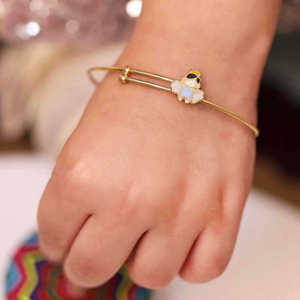 خرید النگو طلا فرشته پسرک بچه گانه