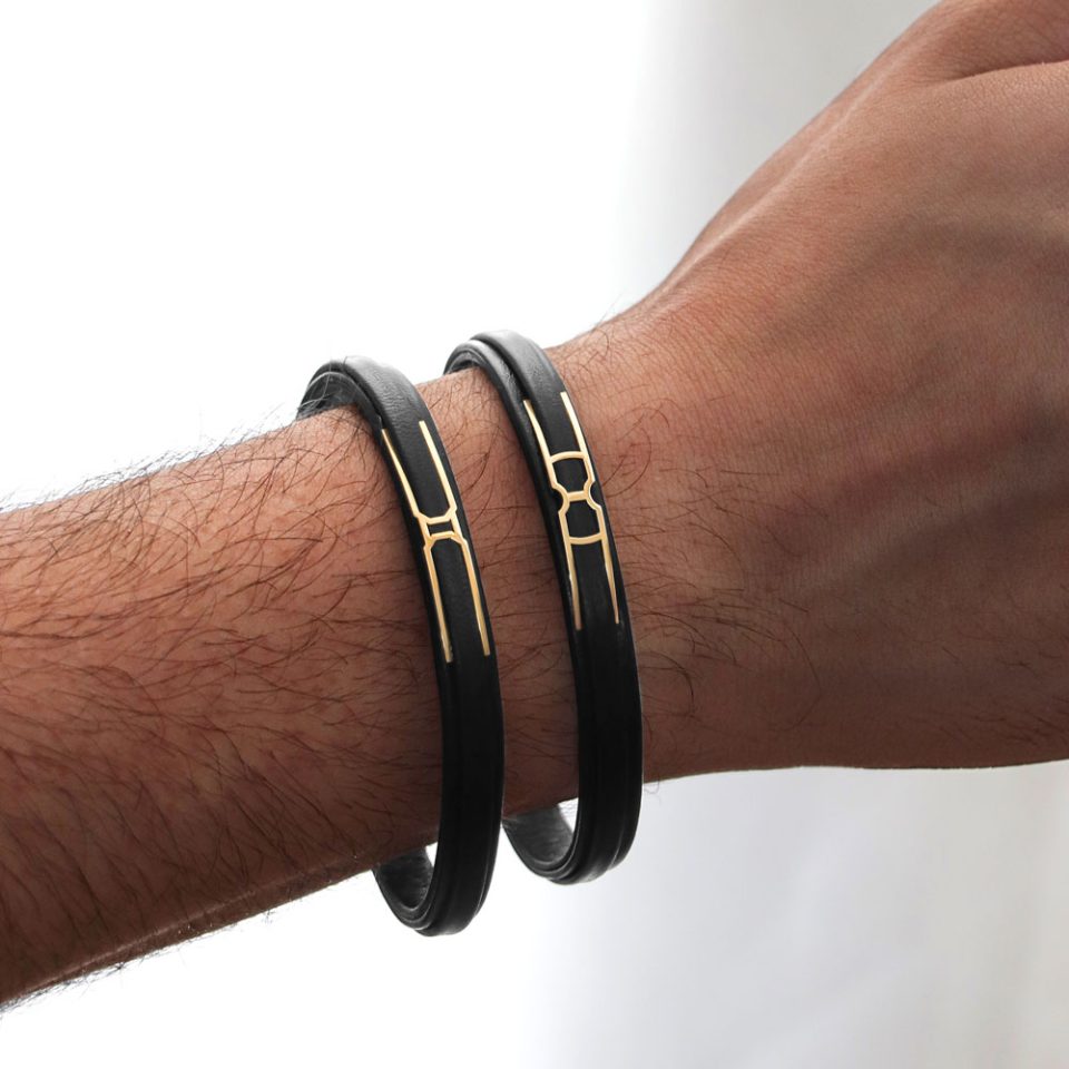 خرید دستبند طلا کمربندی و چرم مردانه