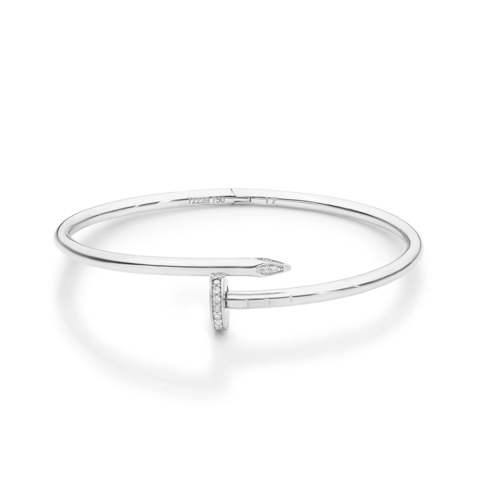 خرید النگو طلا میخ کارتیه اورجینال سفید