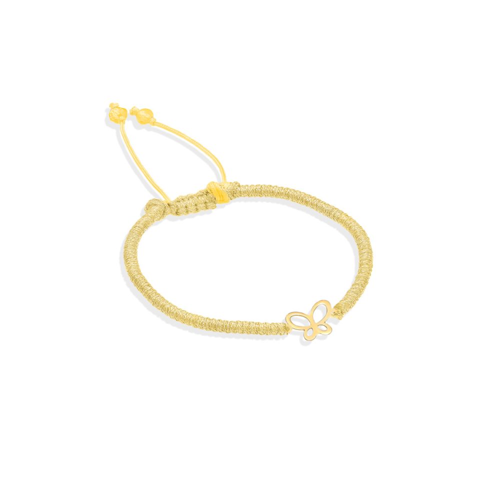 خرید دستبند طلا شاپرک فانتزی