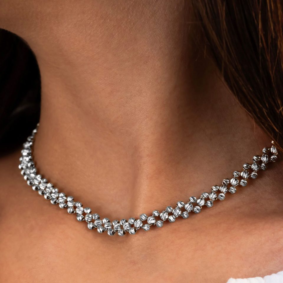 خرید گردنبند طلا البرناردو رویال سفید