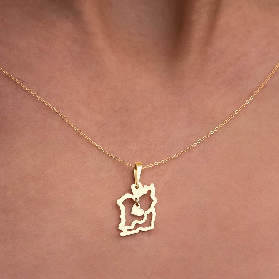 خرید پلاک طلا قلب ایران