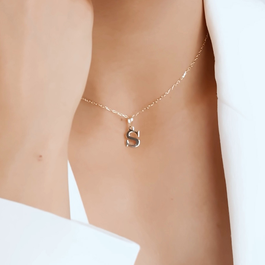 خرید پلاک طلا حروف S