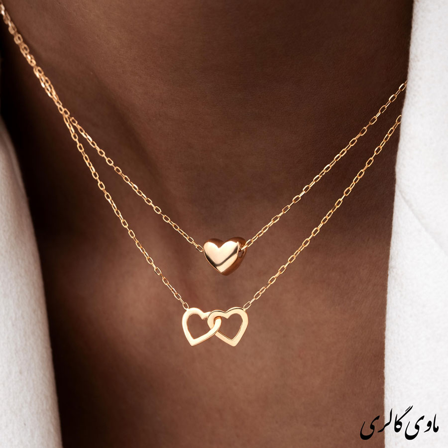 خرید گردنبند طلا قلب مارلین