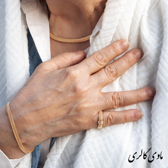 خرید گردنبند طلا جسیکا ماوی گلد مدل
